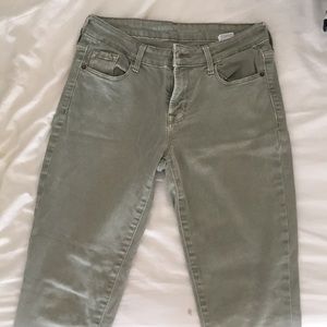Old Navy green rockstar jeans
